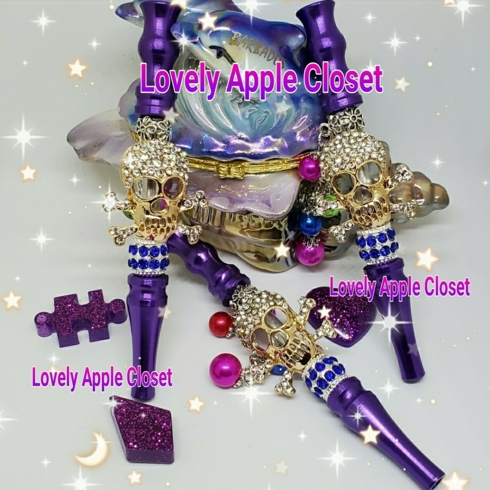 Bling Blunt Holder - Skull Purple